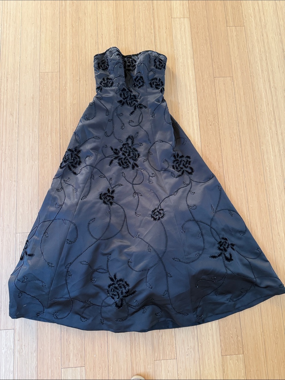 lillie rubin y2k beaded prom dress/formal gown